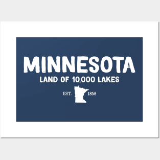 Minnesota Is The Land of 10,000 Lakes Posters and Art